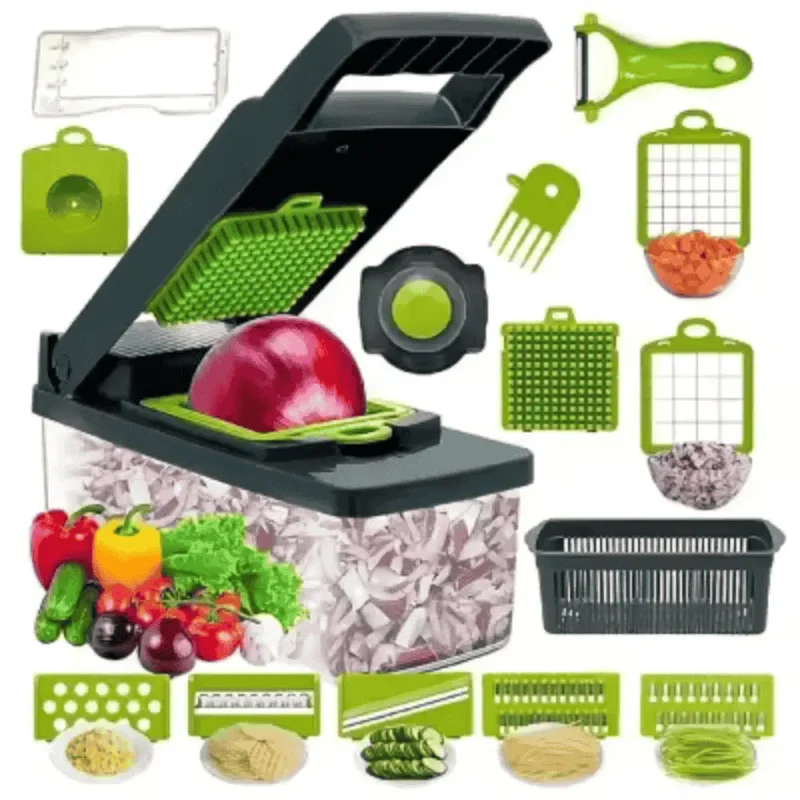 16-in-1 multifunction vegetable cutter slicer chopper for kitchen food prep – Teesta Mart